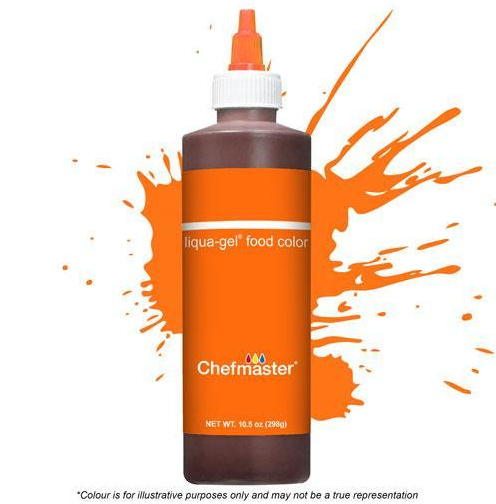 Chefmaster Liqua-Gel Neon Bright Orange 10.5oz/298g