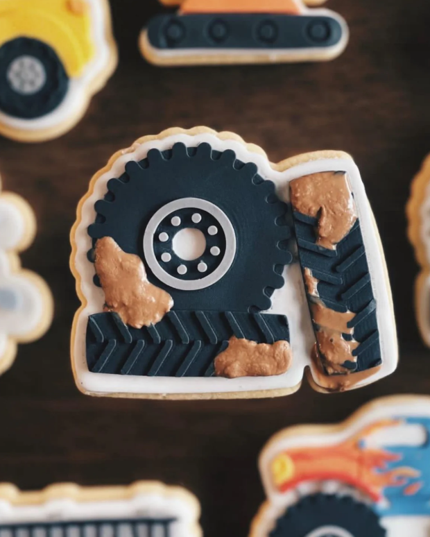 Boss Embossers - Stacked Truck Tyres Debosser and Cutter