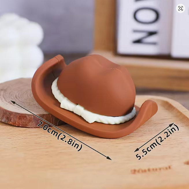 Cake Topper Cowboy Hat Brown
