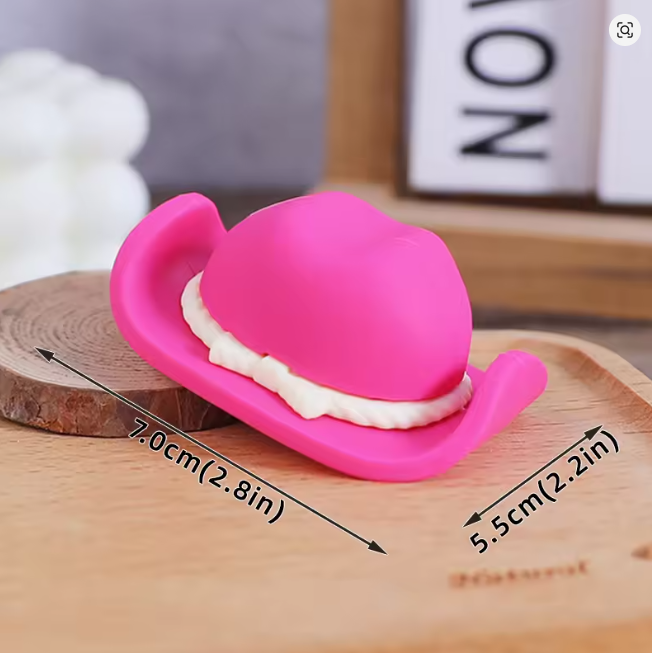 Cake Topper Cowboy Hat Pink