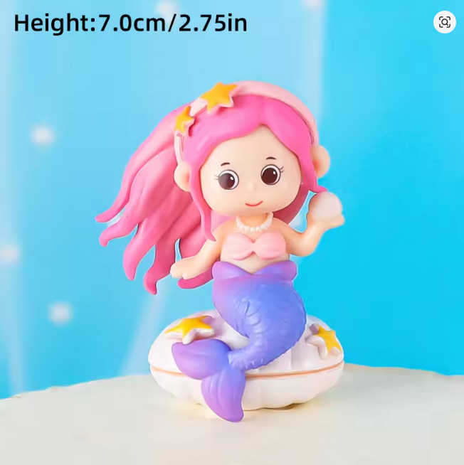 Cake Topper Mermaid Purple