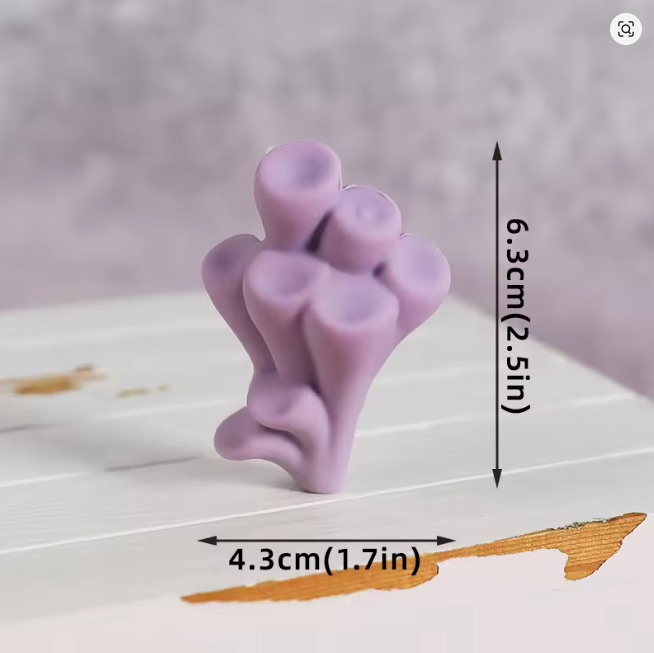 Cake Topper Purple Coral