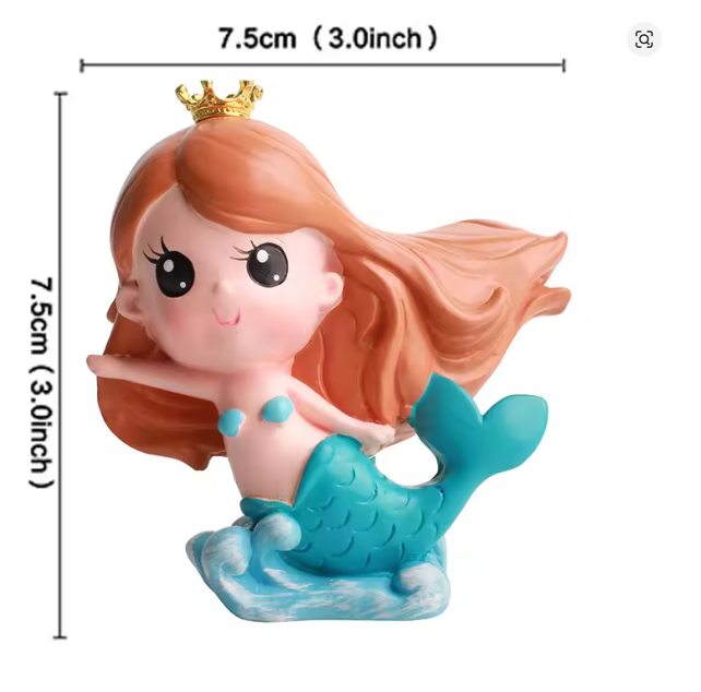 Cake Topper Mermaid Blue