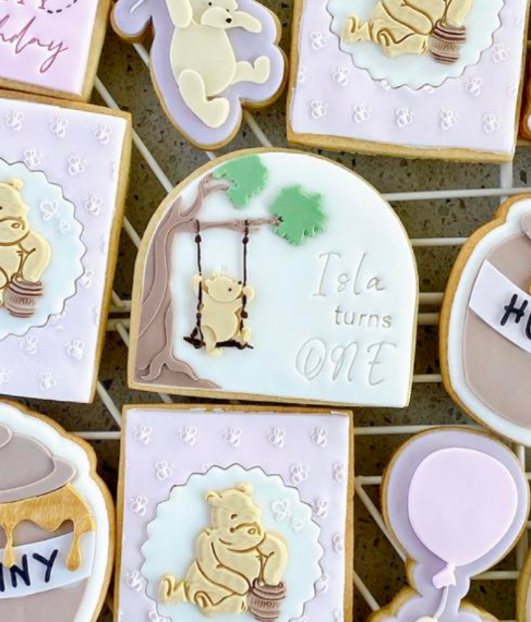 Boss Embossers - WTP Arch Vintage Pooh Bear on Swings Stamp and Cutter