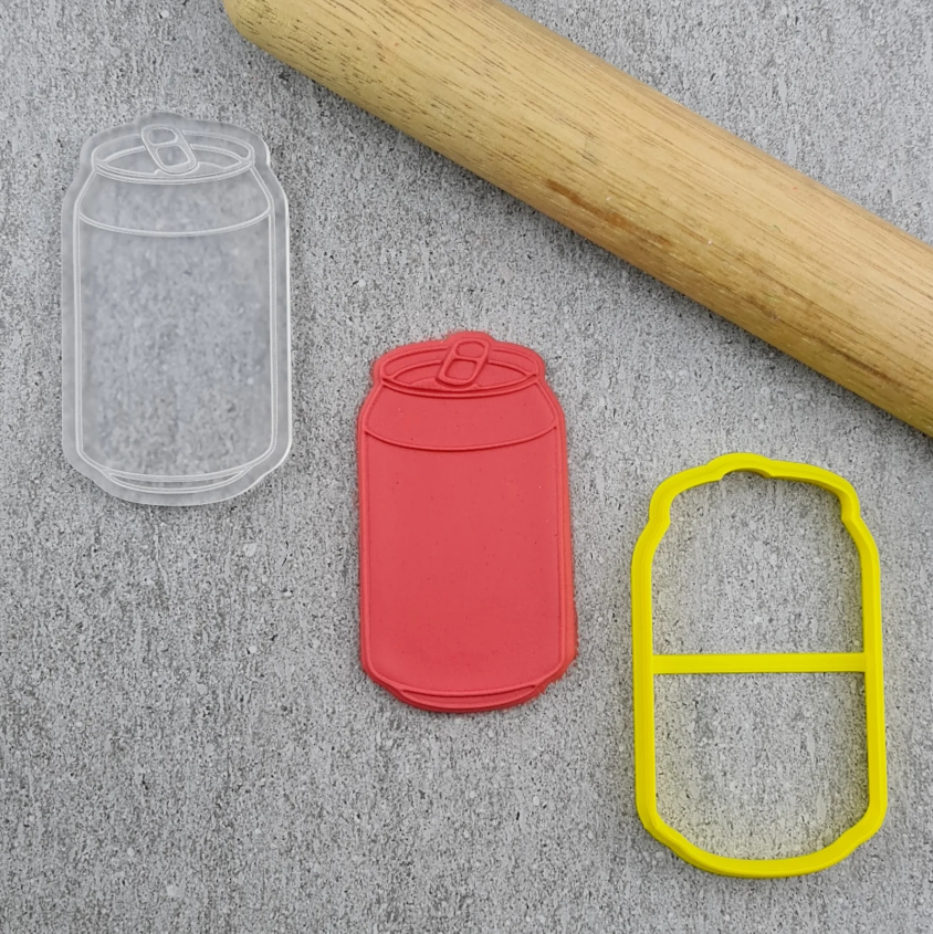 Custom Cookie Cutters - Drink Can Cutter & Debosser Set