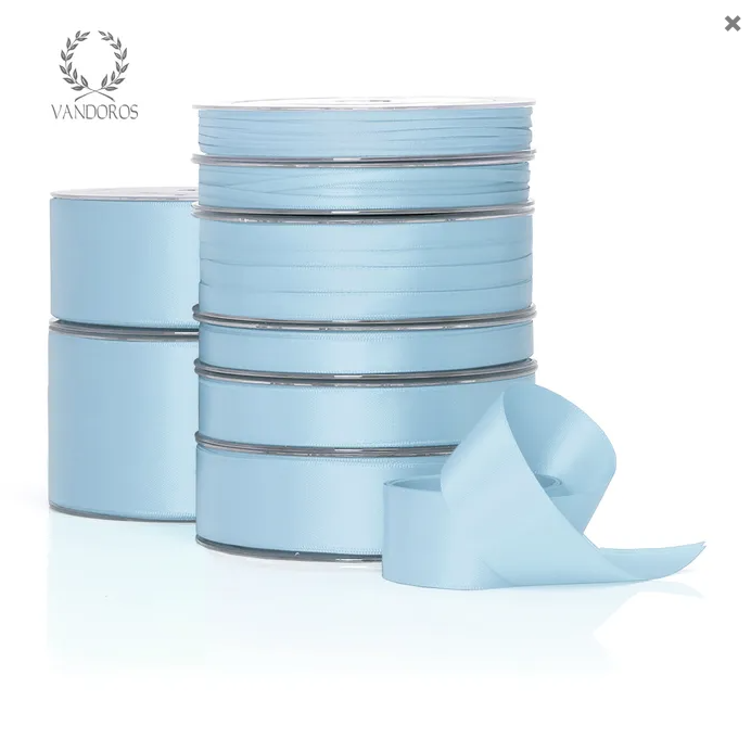 Double Satin Ribbon - Baby Blue (25mm x 1MTR)