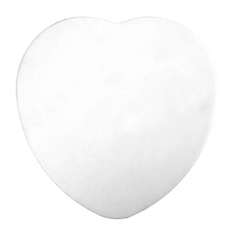 Mondo 8" White Heart Cake Board