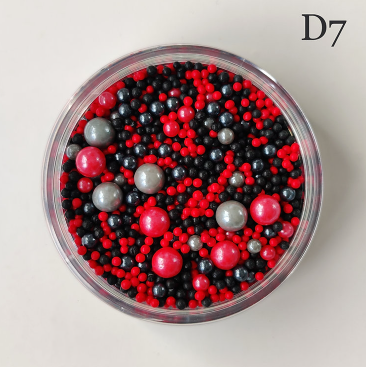 PICNART Sugar Red/Black/Silver Deluxe Sprinkles Blend 120g