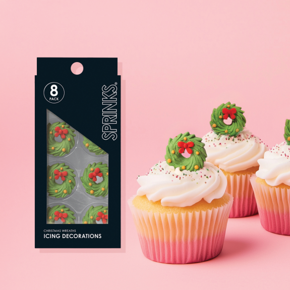 Sprinks Icing Decorations - Christmas Wreath (8 Pieces)