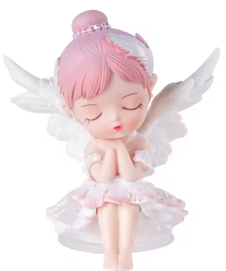Cake Topper Fairy with Pink Hair