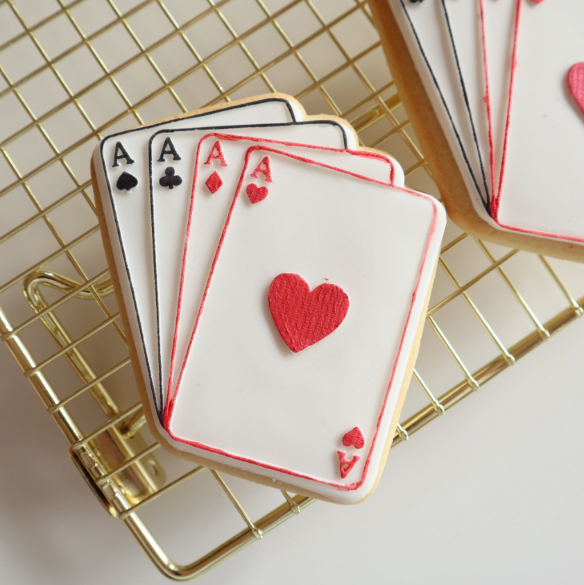 Custom Cookie Cutters - Aces Playing Cards Cutter and Debosser