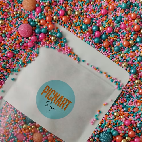 PICNART Sugar Swirling Silk Strings, Deluxe Sprinkle Blend - No Glitter Balls 120g