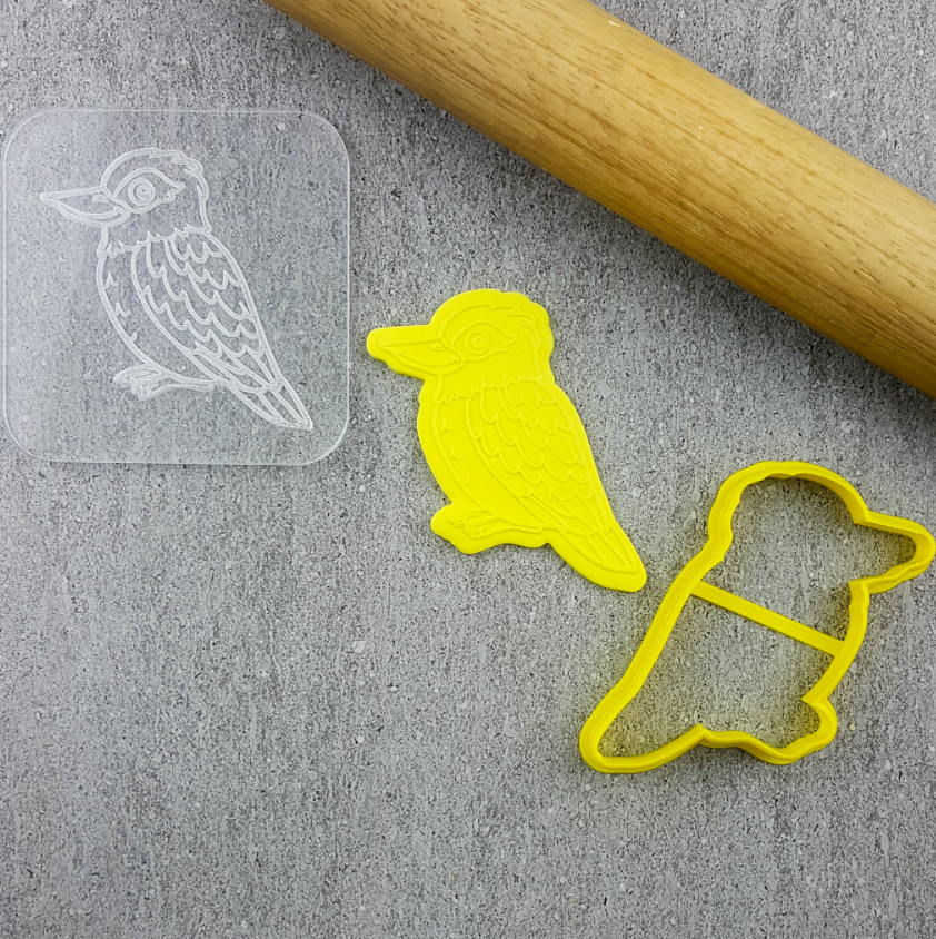 Custom Cookie Cutters - Kookaburra Cutter and Debosser Set
