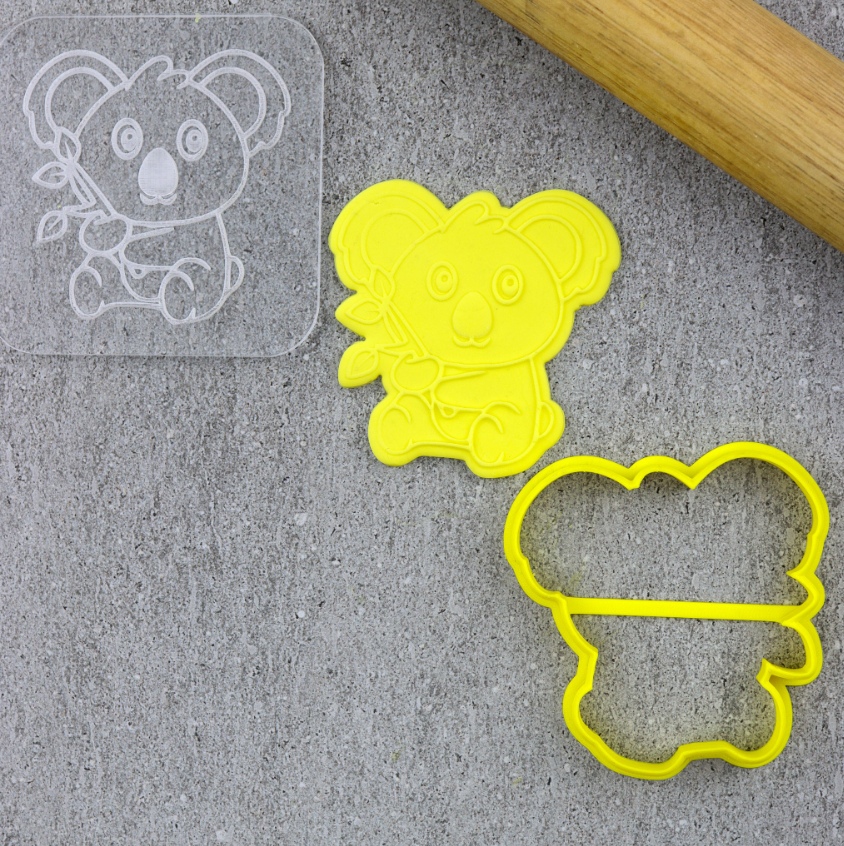 Custom Cookie Cutters - Koala Cutter and Debosser Set