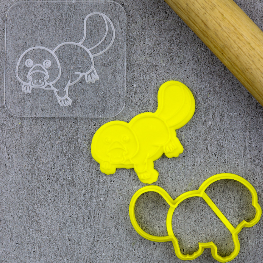 Custom Cookie Cutters - Platypus Cutter and Debosser Set