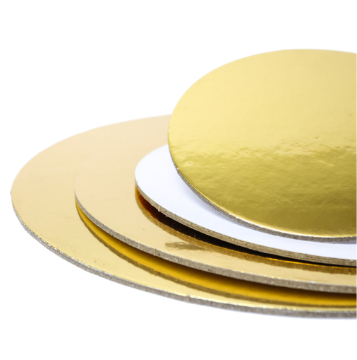 Gold Foil Cake Card Board - 12" Round