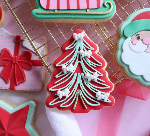 Boss Embossers - Simple Line Christmas Tree Debosser Stamp and Cutter