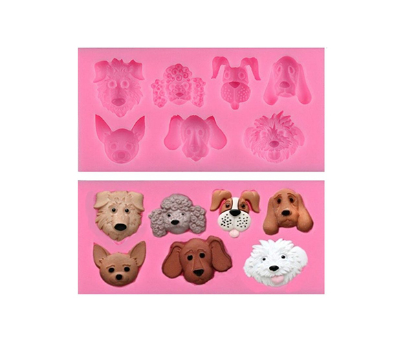 Dog Faces Silicone Mould