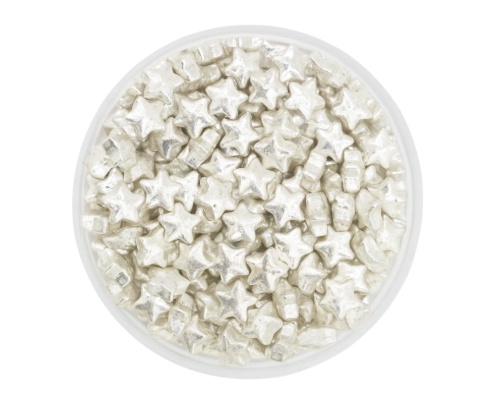 Metallic Silver Star Sprinkles - 100g