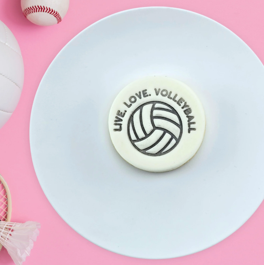 Custom Cookie Cutters - Live, Love, Volleyball Embosser