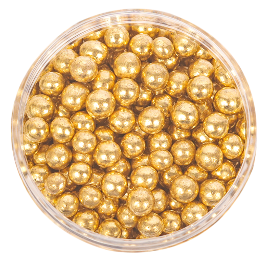 Crunchy Shiny Gold 4mm Sprinkles (75g) - Sprinks