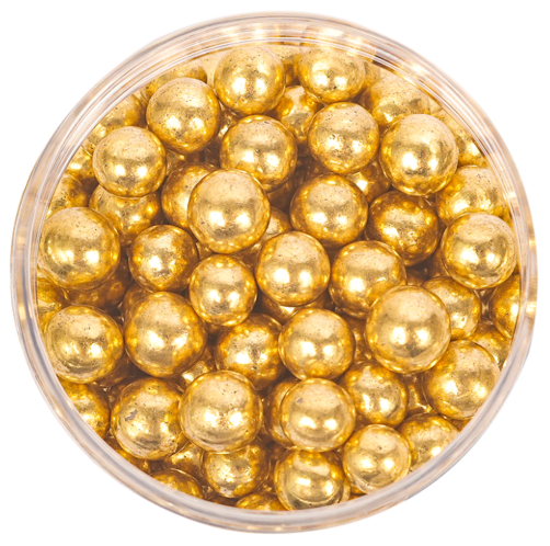 Crunchy Shiny Gold 6mm Sprinkles (75g) - Sprinks