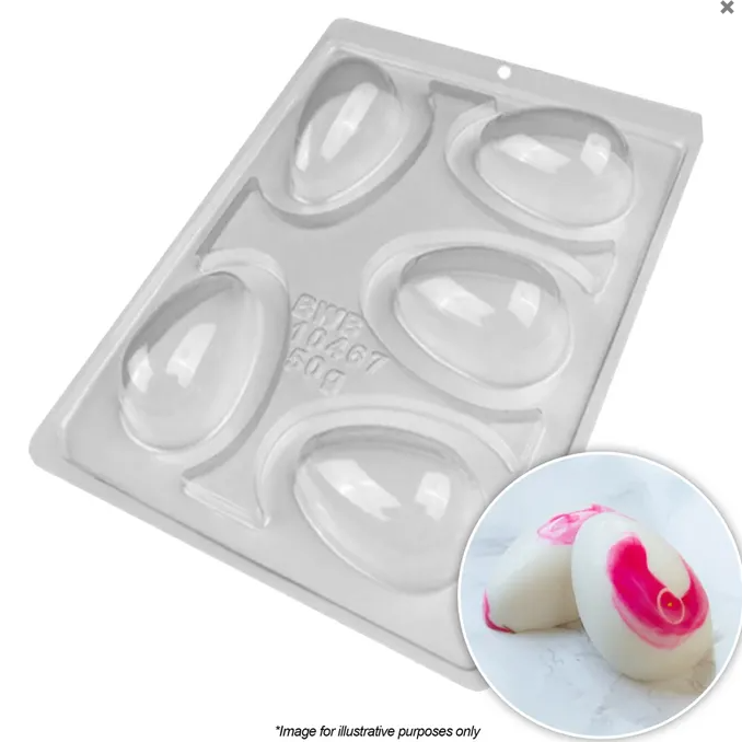 BWB Smooth Egg Mould 50g
