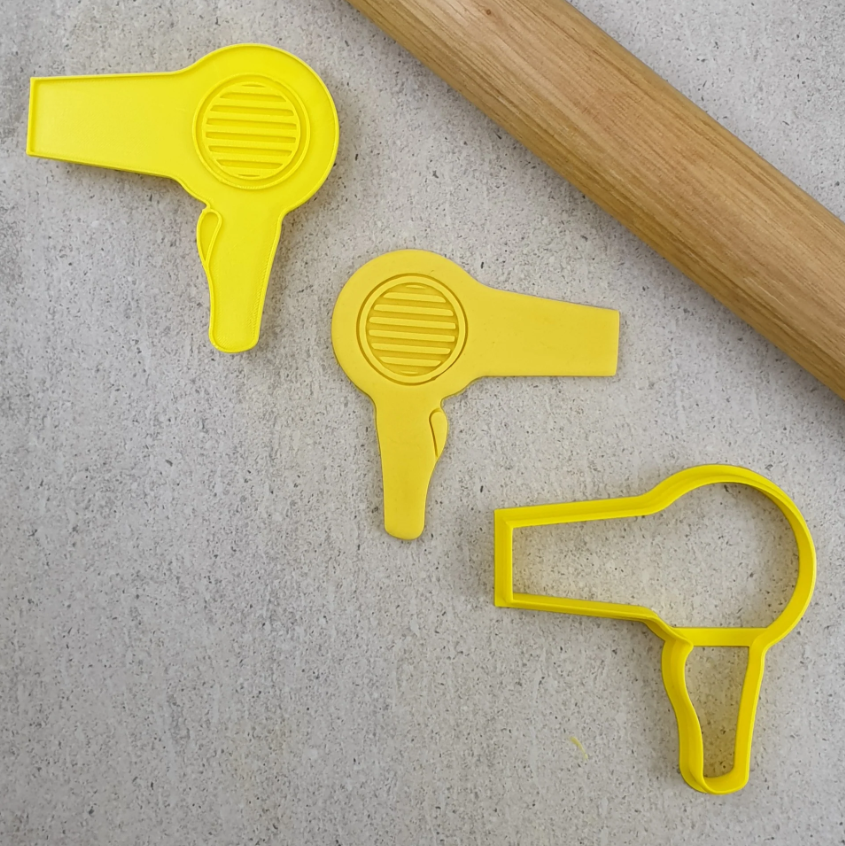 Custom Cookie Cutters - Hair Dryer Embosser & Cutter Set