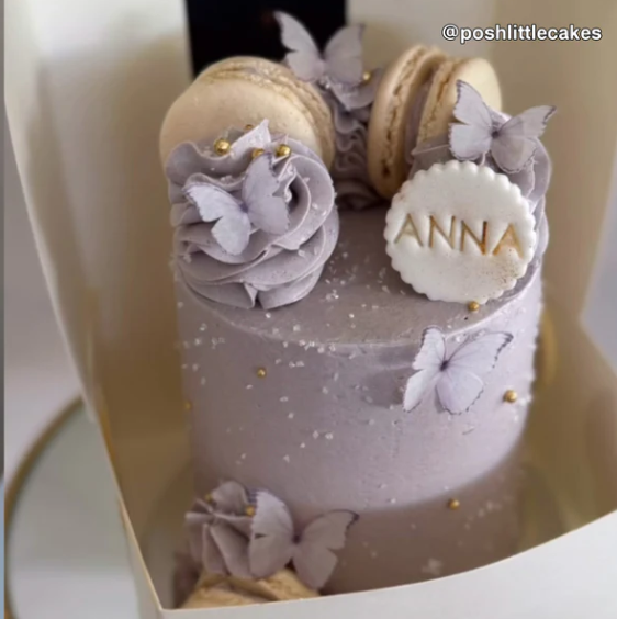 Light Purple Pre-cut Edible Wafer Butterflies