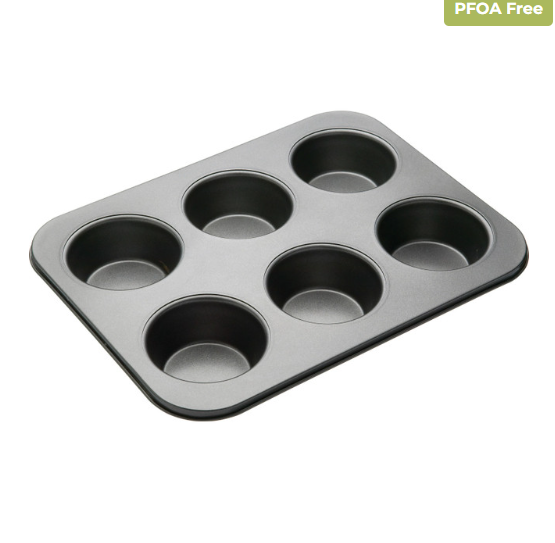 MasterCraft Heavy Base American Muffin Pan 6 Cup