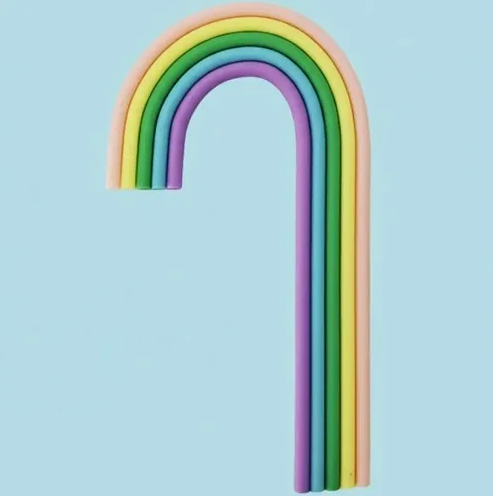 Pastel Rainbow Cake Toppers