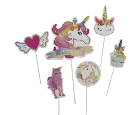 Unicorn Topper Set 6 PC