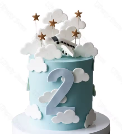 Foam Cloud Cake Toppers Pack of 6