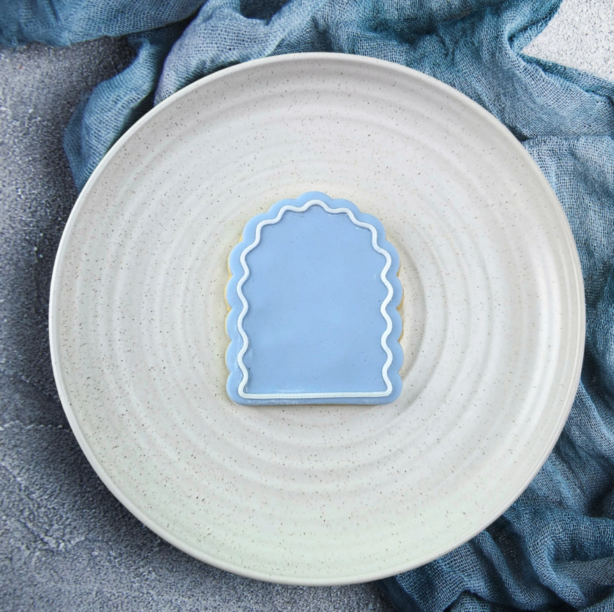 Custom Cookie Cutters - Wavy Arch Cutter & Debosser Set