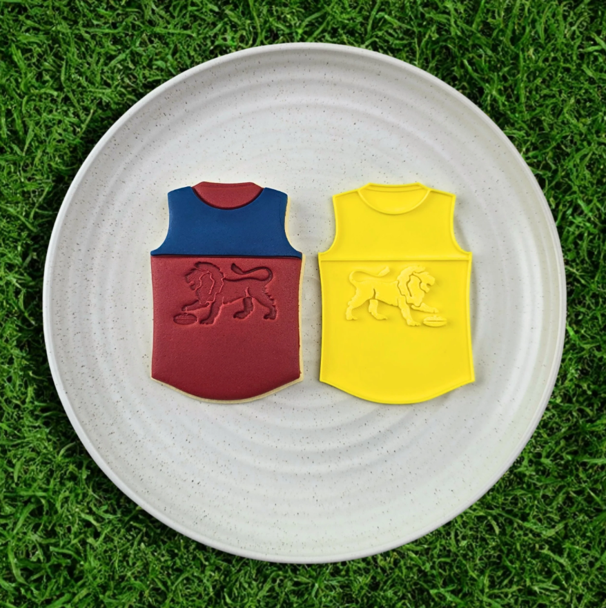 Custom Cookie Cutters - AFL Football Team Guernsey Embosser Brisbane