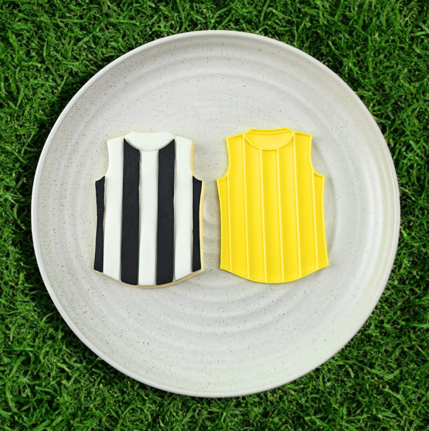 Custom Cookie Cutters - AFL Football Team Guernsey Embosser Collingwood/Hawthorn/North Melbourne