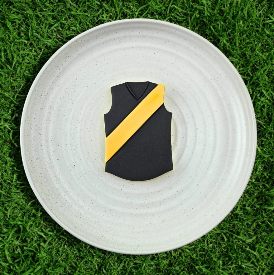 Custom Cookie Cutters - AFL Football Team Guernsey Embosser Essendon/Richmond