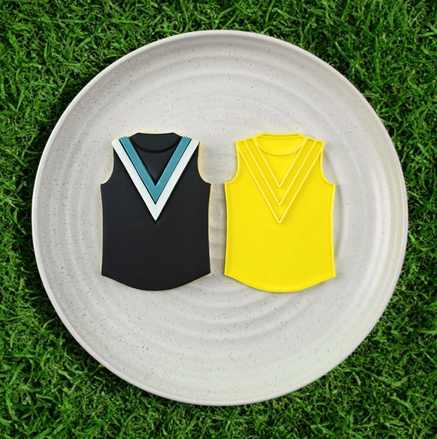 Custom Cookie Cutters - AFL Football Team Guernsey Embosser Port Adelaide