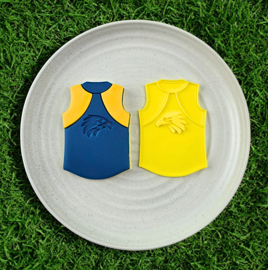 Custom Cookie Cutters - AFL Football Team Guernsey Embosser West Coast Eagles