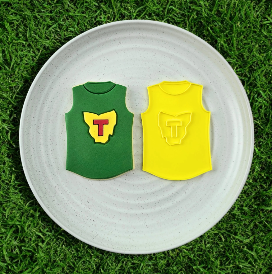 Custom Cookie Cutters - AFL Football Team Guernsey Embosser Tasmania Devils