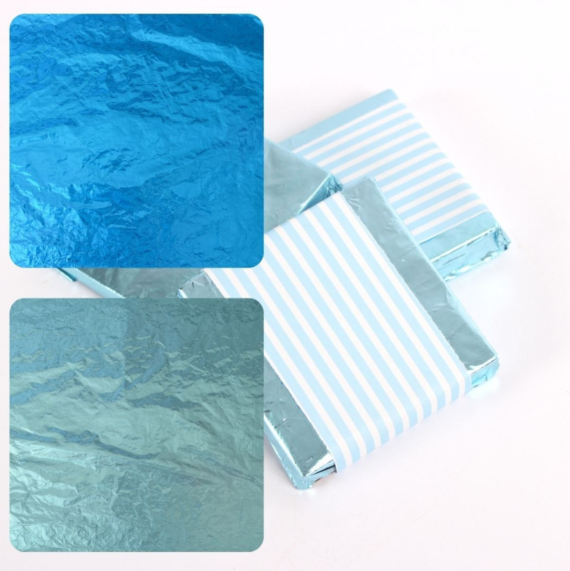Foil For Wrapping Chocolates - 4pk Bright Blue & Light Blue