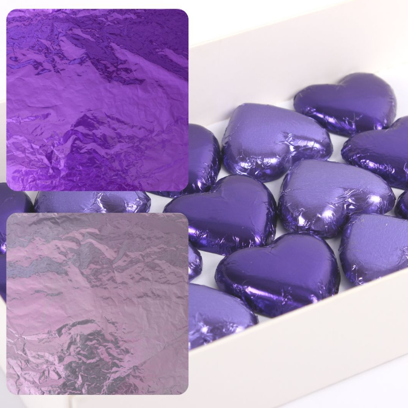 Foil For Wrapping Chocolates - 4pk Purple & Lilac