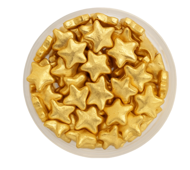 Metallic Gold Star Sprinkle - 100g
