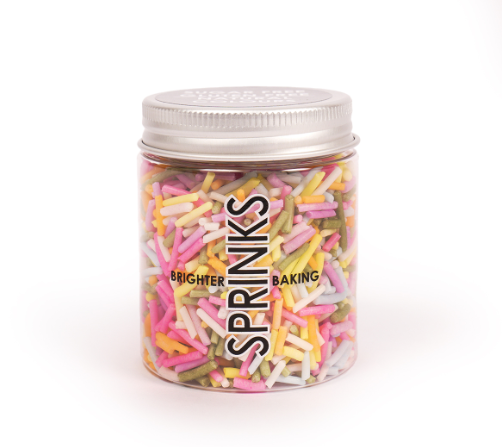 Sugar Free Natural Coloured Jimmies - Pastel Rainbow - Sprinks 60g