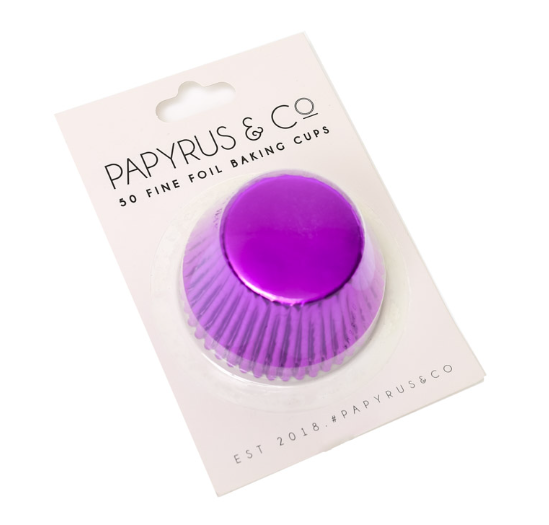 Standard Purple Foil Baking Cups (50 Pack) - 50mm Base