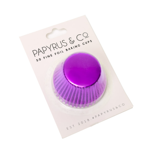 Medium Purple Foil Baking Cups (50 Pack) - 44mm Base