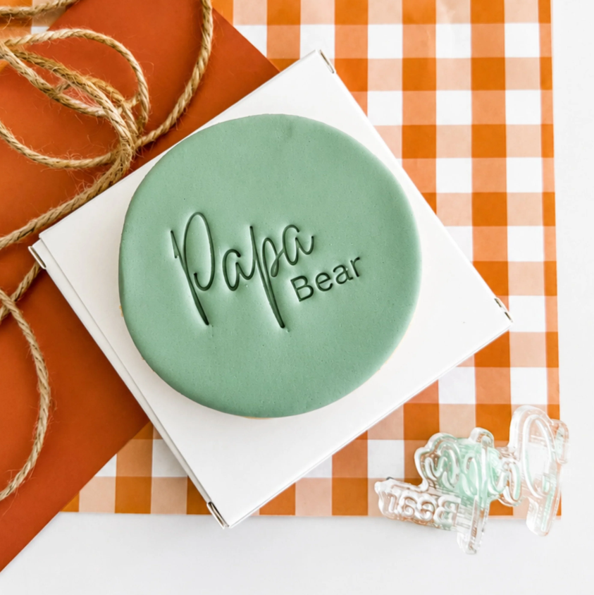 Papa Bear Text Stamp (SweetP)