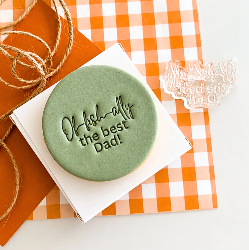 Of-fish-ally the Best Dad! Text Stamp (SweetP)