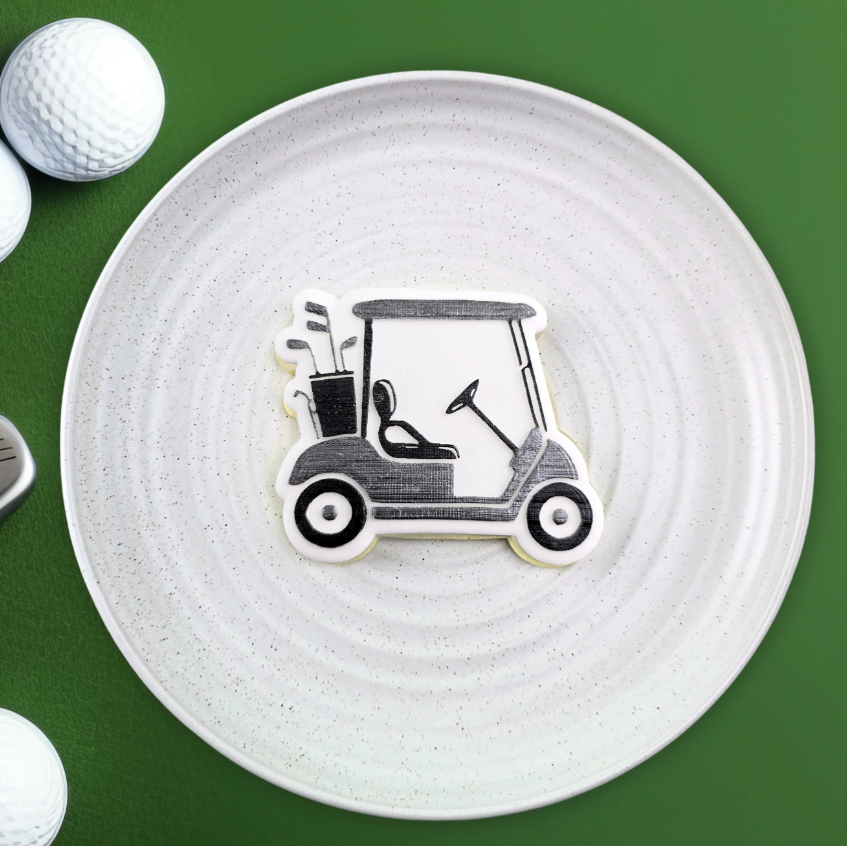 Custom Cookie Cutters - Golf Cart Cutter & Debosser Set