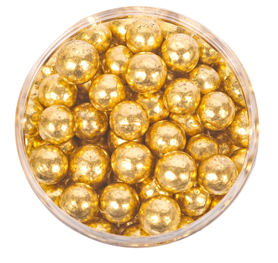 Crunchy Shiny Gold 8mm Sprinkles (75g) - Sprinks